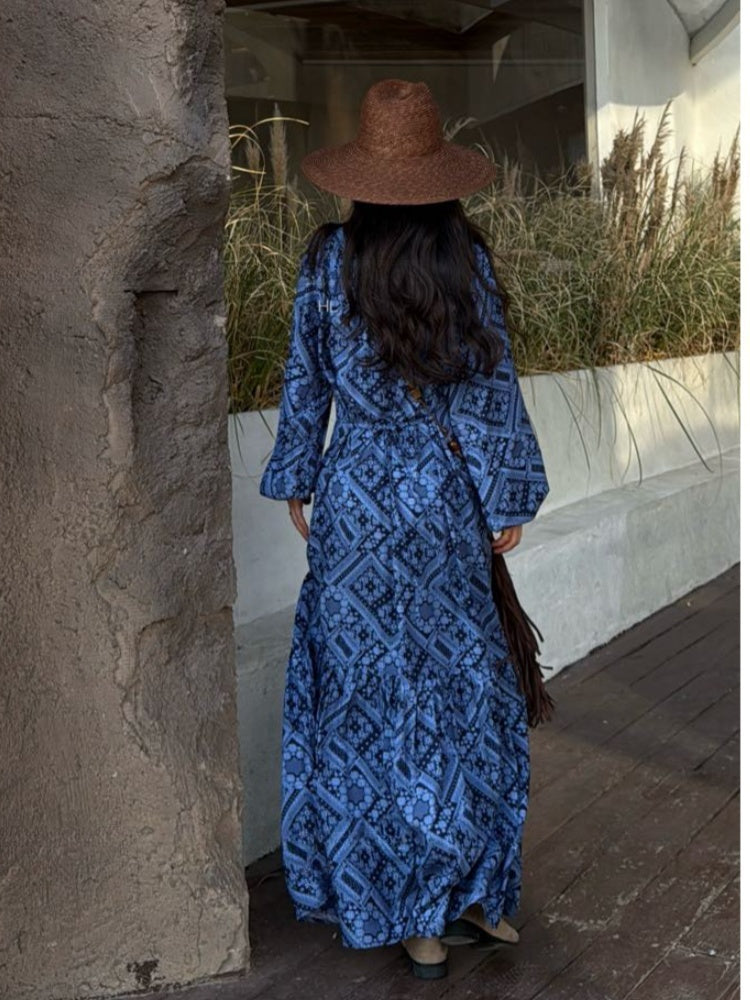 Breeze Cotton Long Dress _ Sweet & Relaxed Travel-ready Loose Fit Gown Flowy Dress