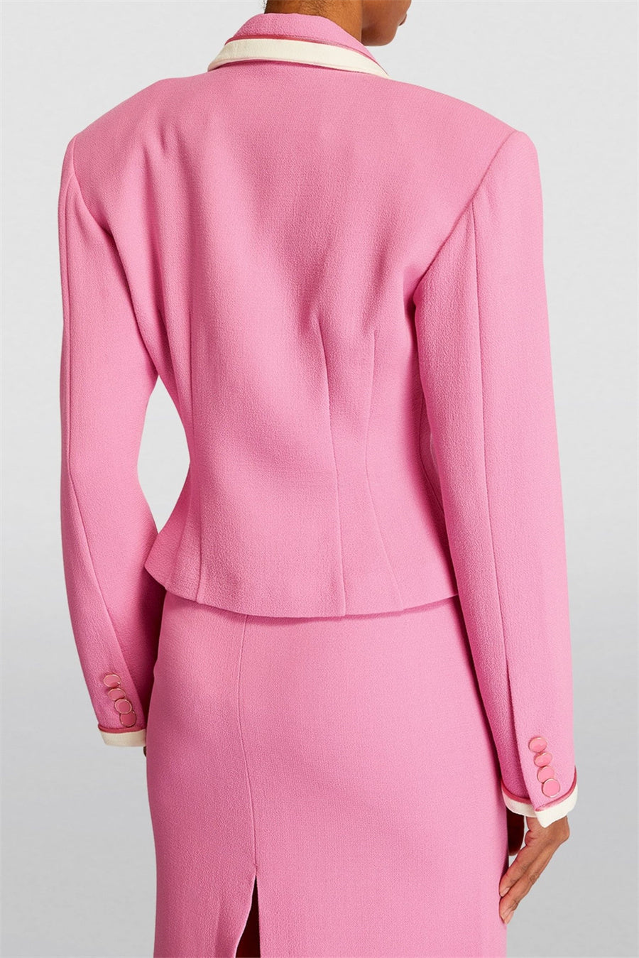 Erika Contrast-trim Jacket Two Piece Set