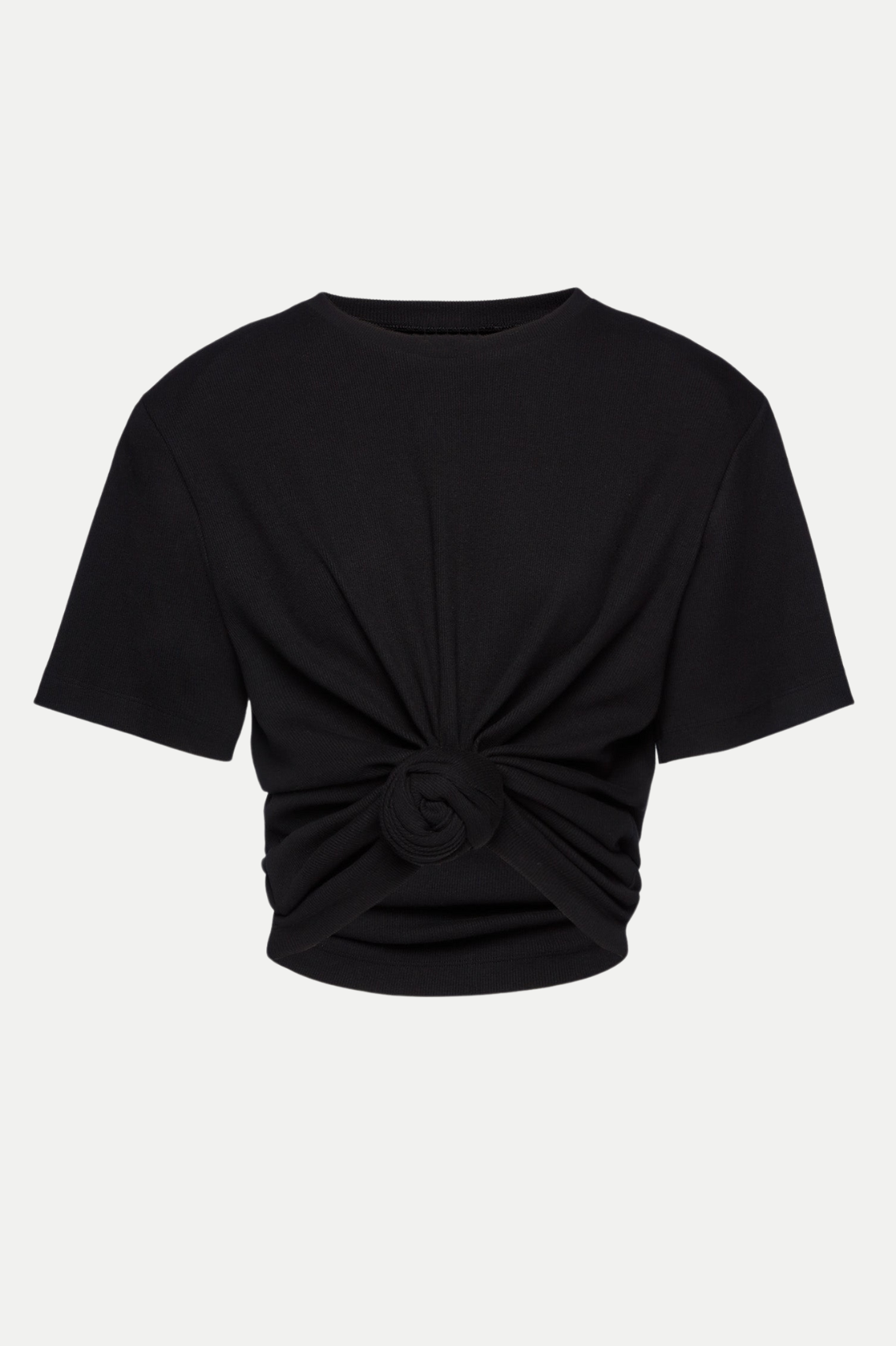 Orlina Knotted T-shirt - Black
