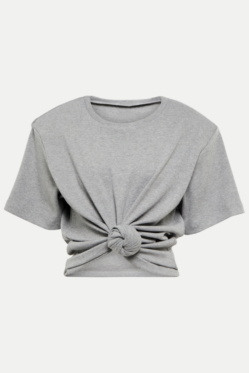 Orlina Knotted T-shirt - Grey