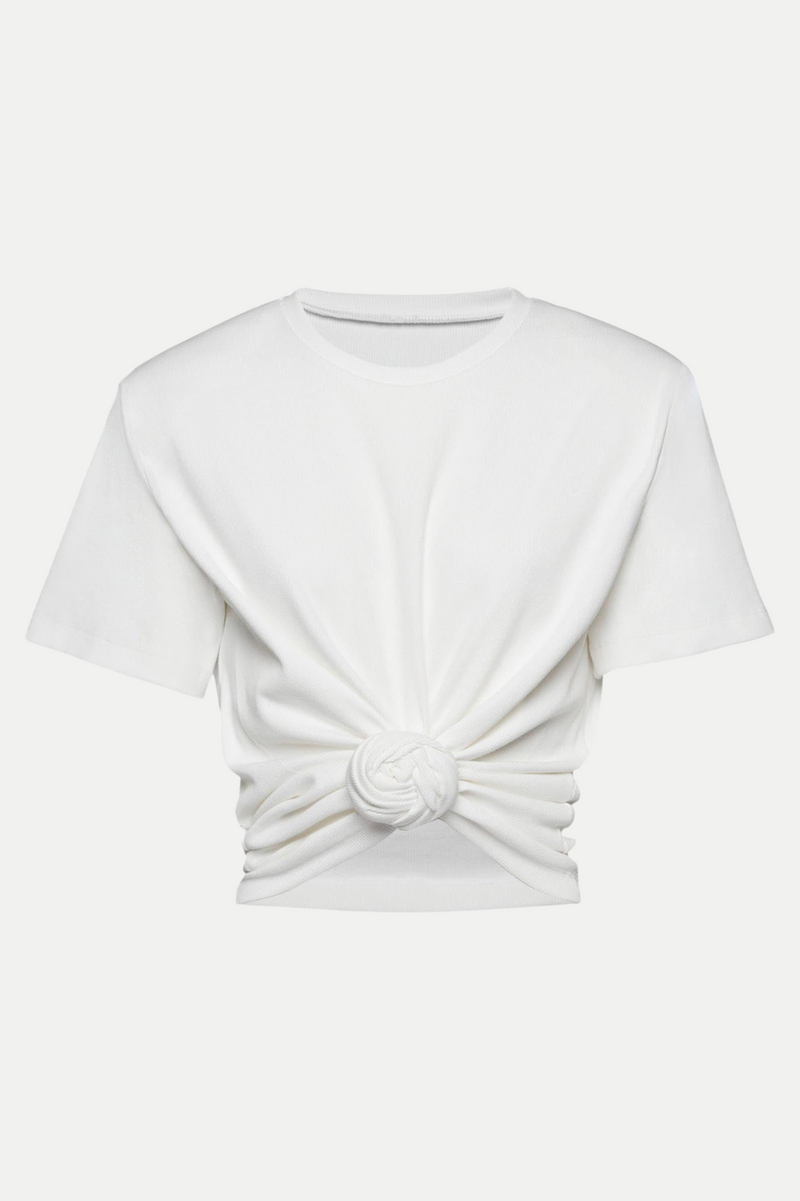 Orlina Knotted T-shirt - White