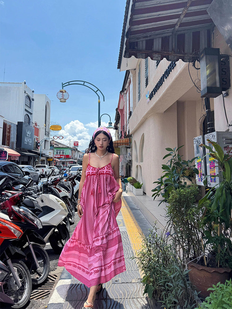 Embroidered Maxi Dress _ Summer Holiday Outfit