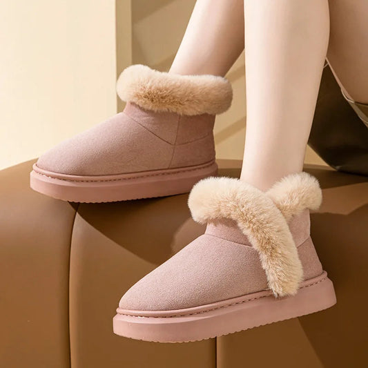 Fur Fluffy Cozy Soft Plush Fuzzy Snow Boot