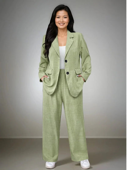 Lapel Suit Jacket and Pants