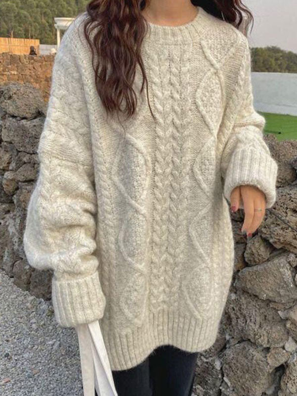 Oversized Cable Knit Jumper Sweater