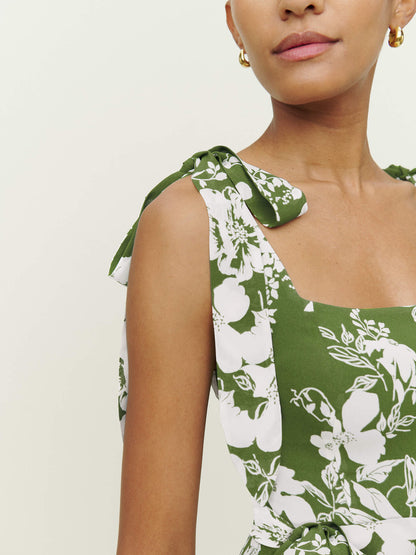 Budding Beauty Split Maxi Dress - Green