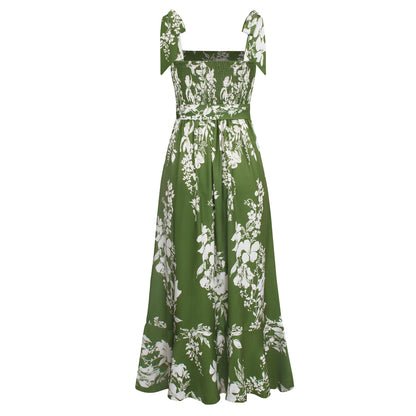 Budding Beauty Split Maxi Dress - Green