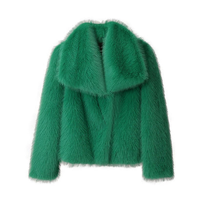 Fake Fox Fur Ins Short Big Collar Cool Fur Coat