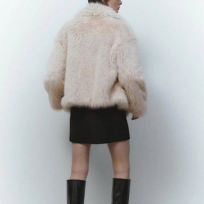 Fake Fox Fur Ins Short Big Collar Cool Fur Coat