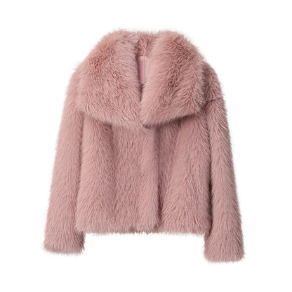 Fake Fox Fur Ins Short Big Collar Cool Fur Coat