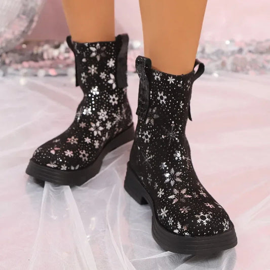 Stylish Latest Designer Comfortable Versatile Punk Goth Snow Boot
