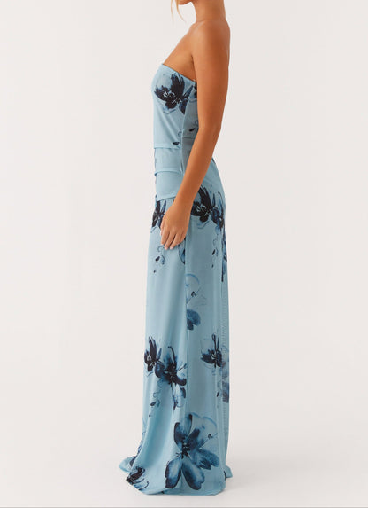 Massima Maxi Dress - Blue Black