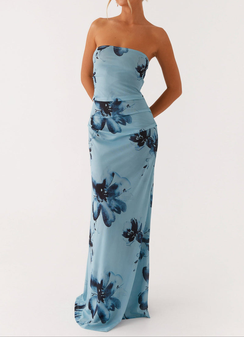 Massima Maxi Dress - Blue Black