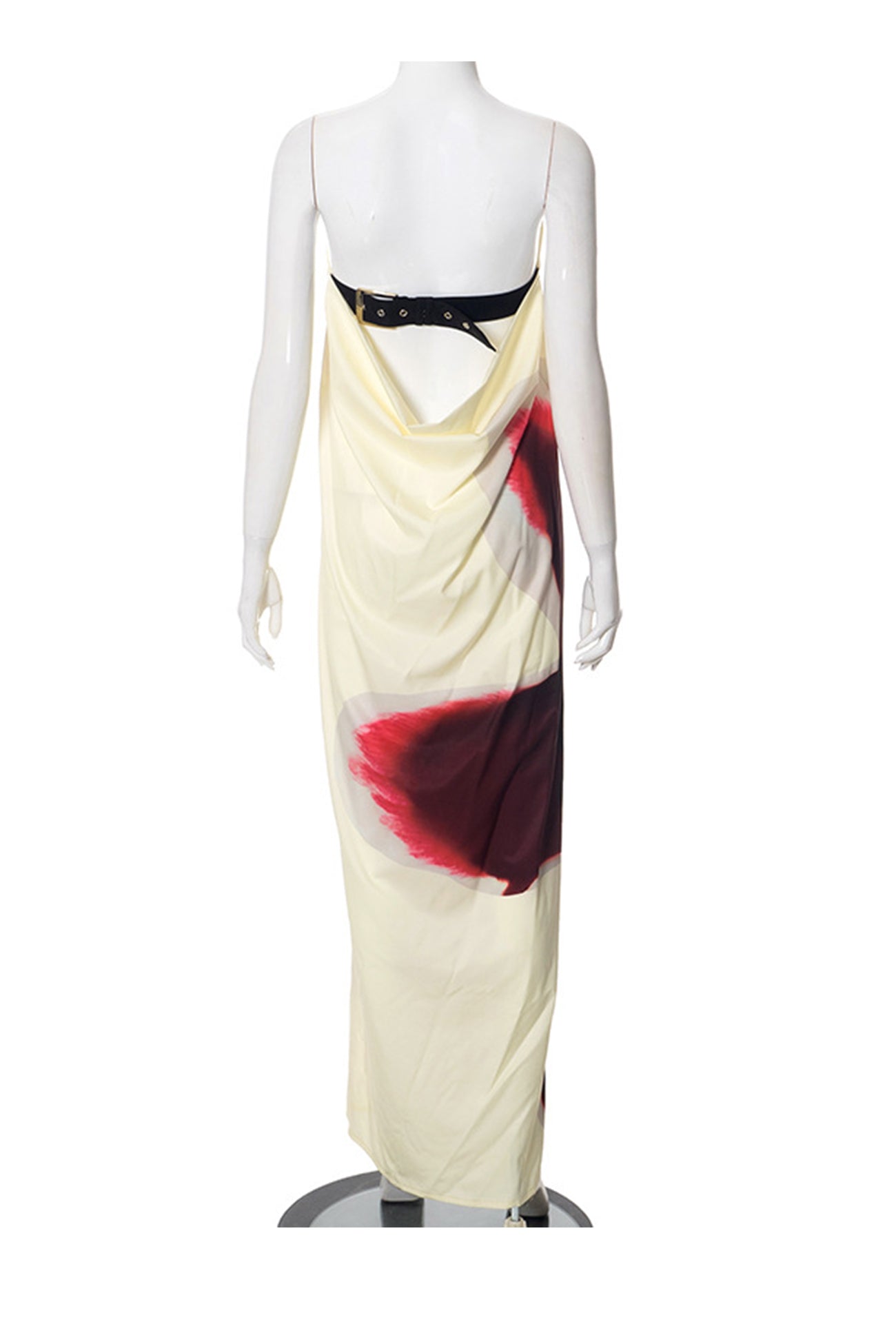 Print Backless Maxi Dress