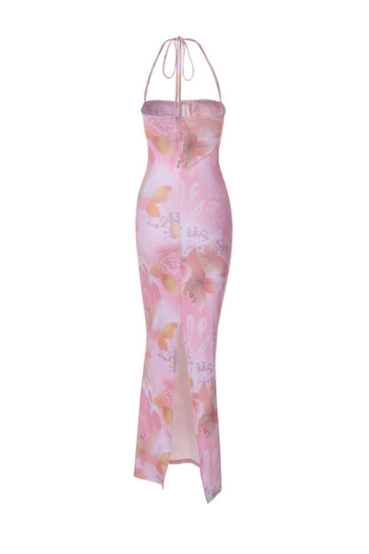 Print Halter Croset Pack Hip Dress