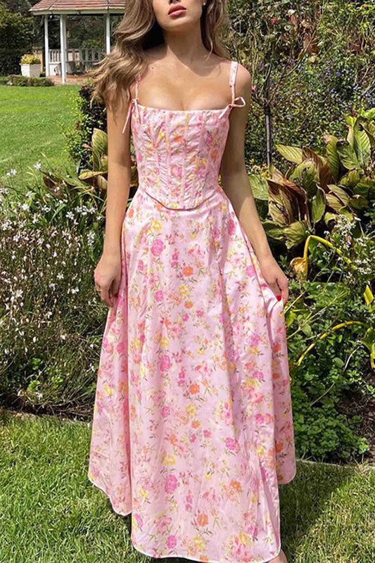 Shoulder Straps Corset A-line Dress