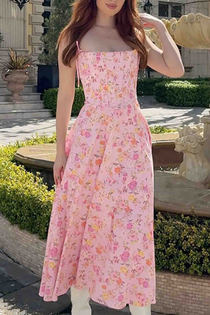 Shoulder Straps Corset A-line Dress