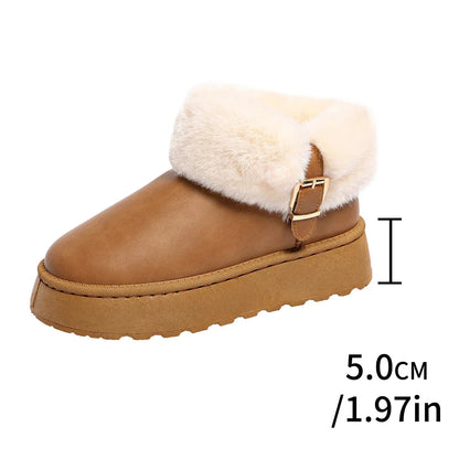Furry Furry Shoes Newest Design Boots Winter Plush Warm Snow Boots Non-slip Thick Bottom Cotton Boot