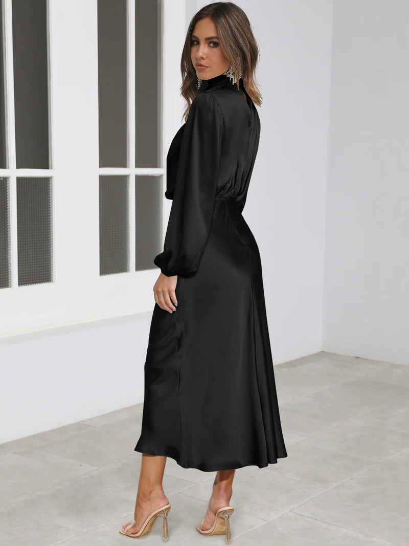 From the Source High Neck Bridal Maxi Dress - Black