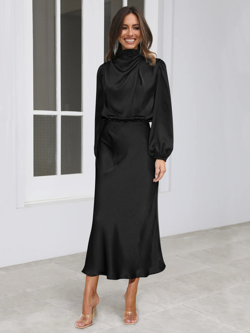 From the Source High Neck Bridal Maxi Dress - Black
