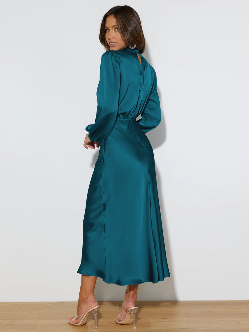 From the Source High Neck Bridal Maxi Dress - Teal