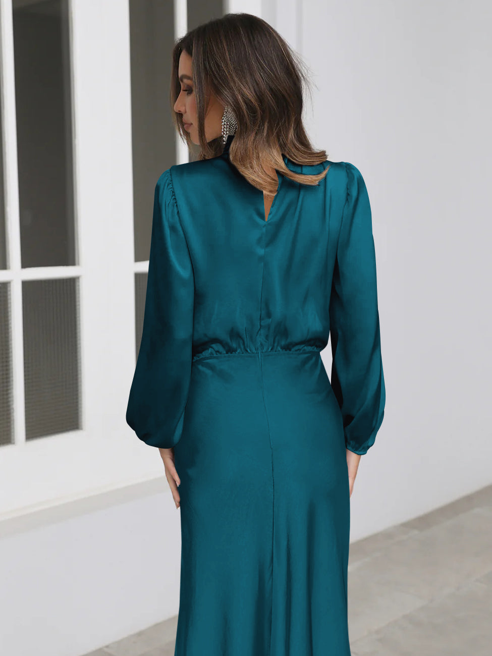From the Source High Neck Bridal Maxi Dress - Teal