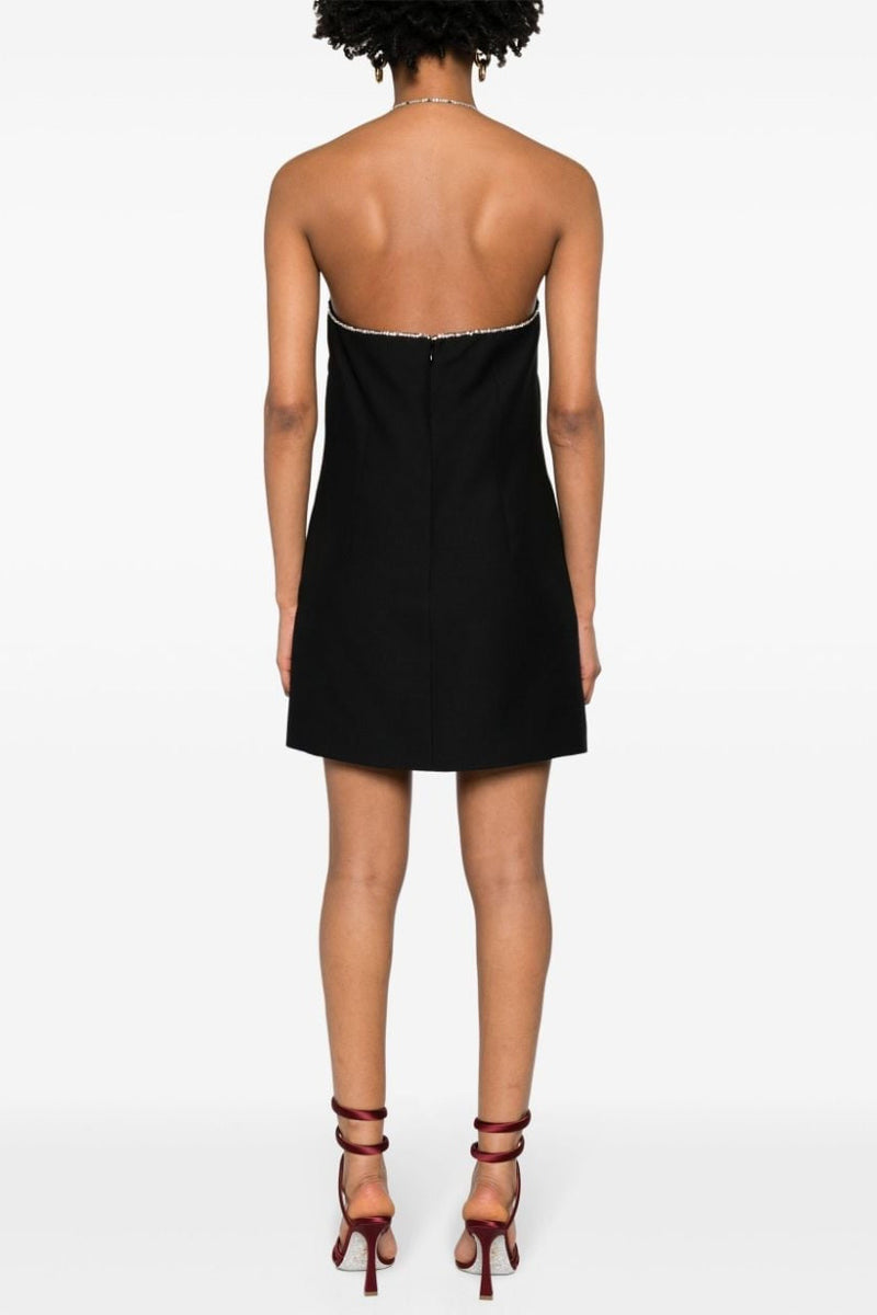 Galatea Diamante Halter Mini Bandage Dress