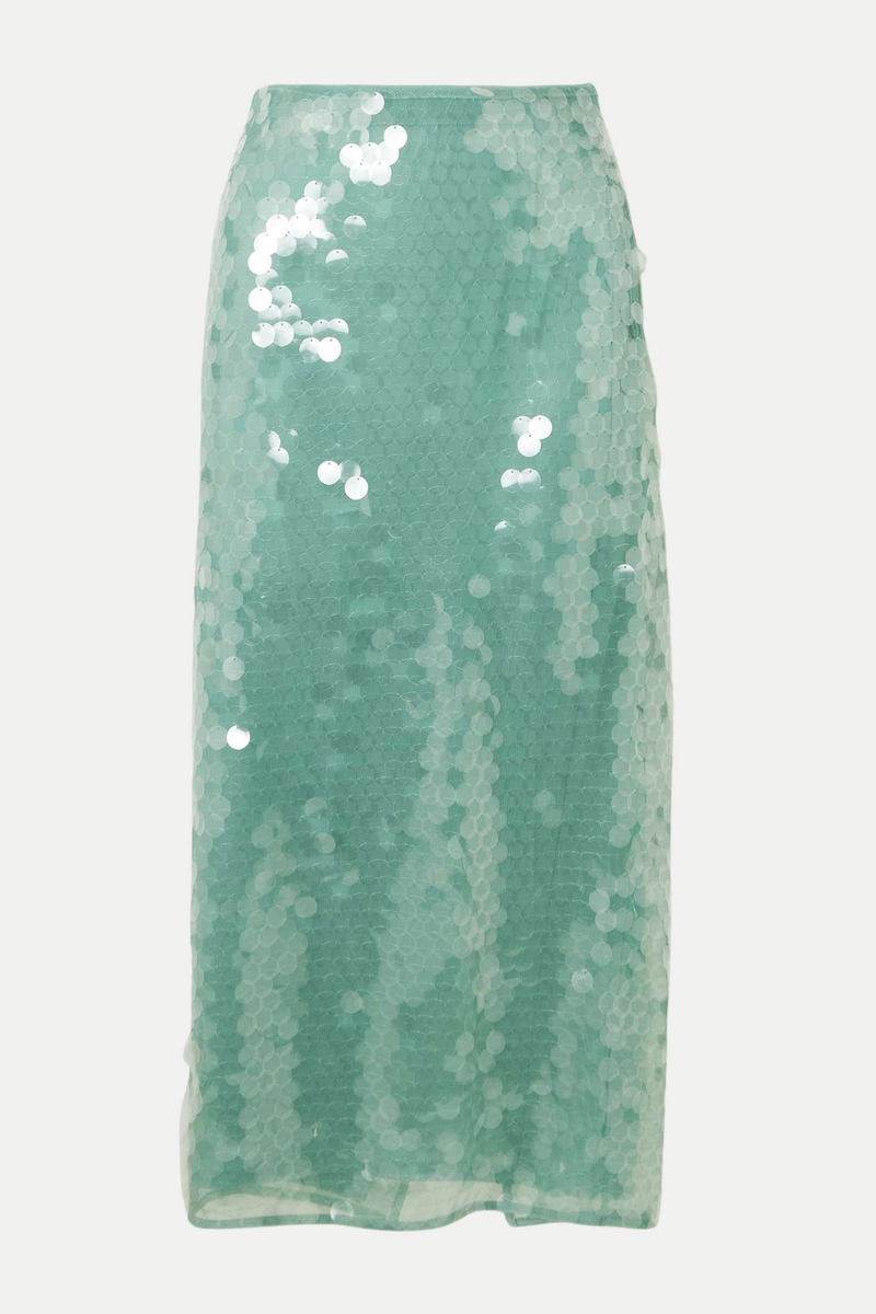 Gawaya Sequin Tulle Midi Skirt