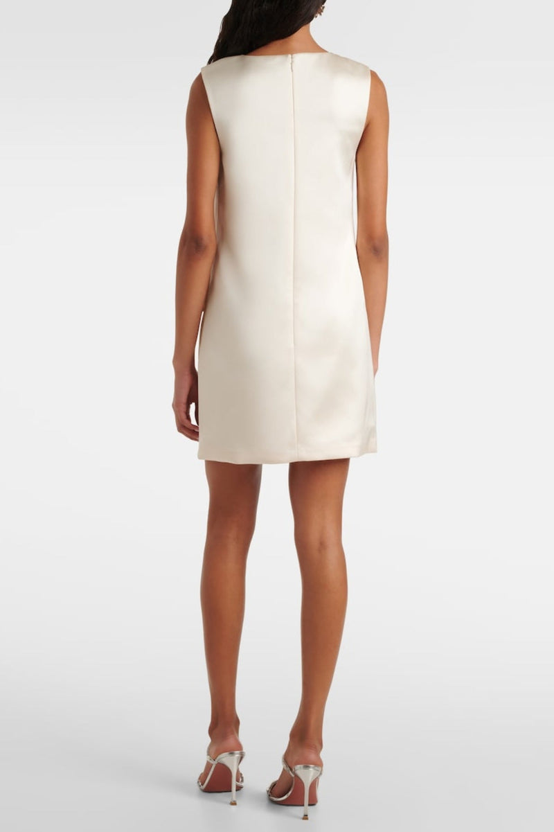 Giorlia Appliqué Satin Mini Dress