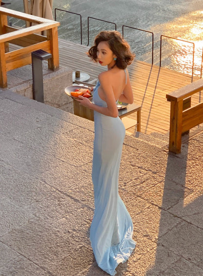 Goddess Halter Maxi Dress