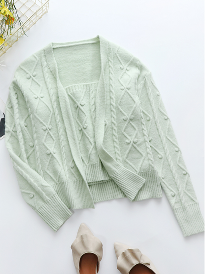 | Rachaels Knit Cardigan Set - Green