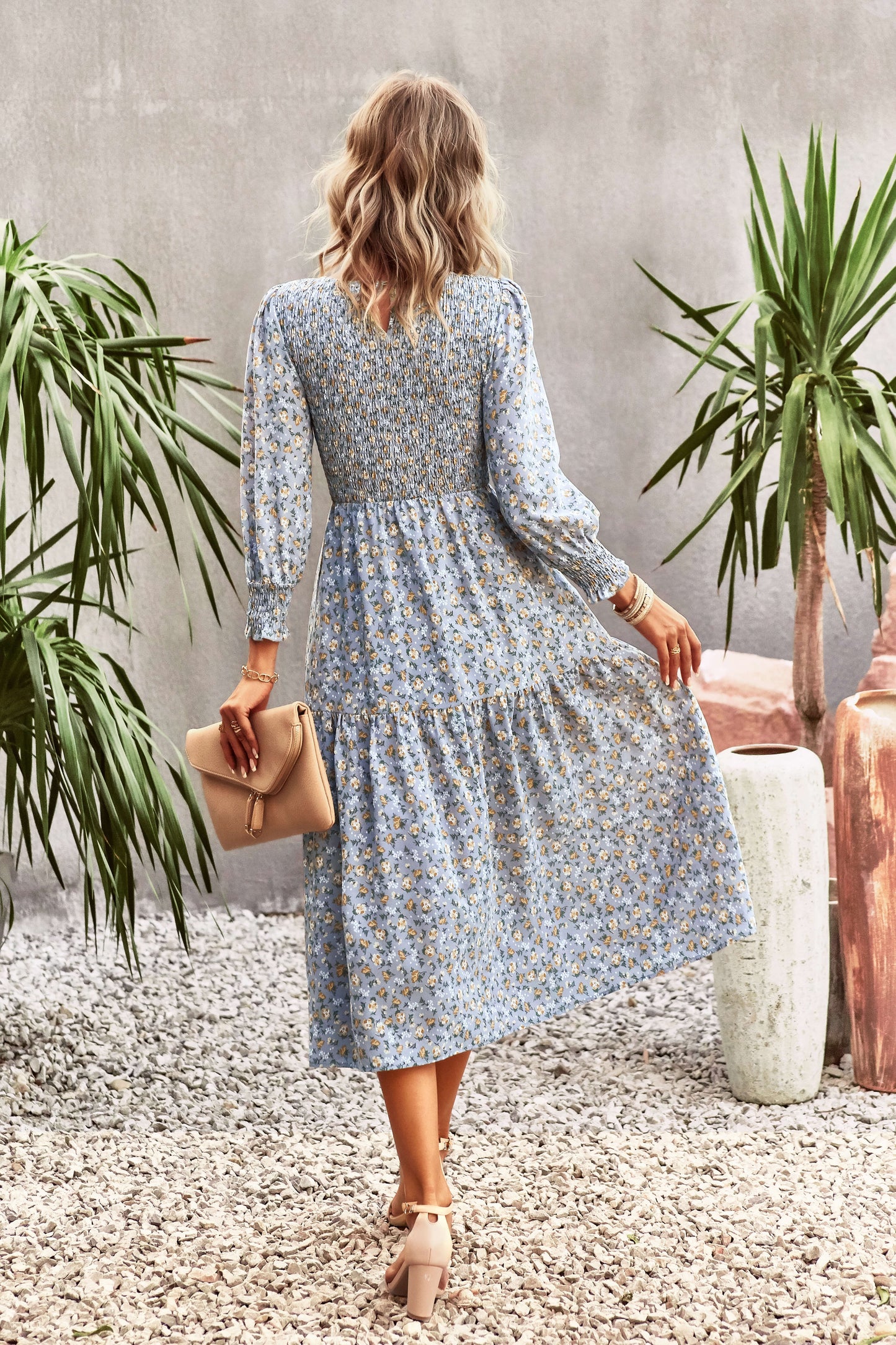 Trading Places Midi Dress - Blue