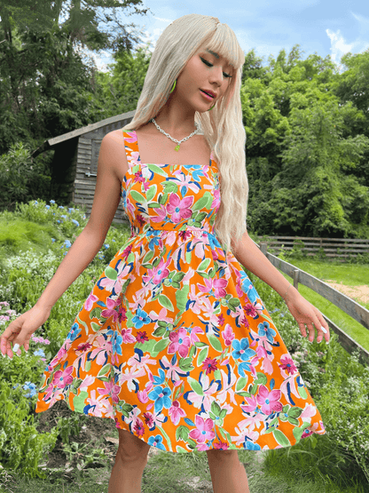 Willa Midi Dress - Orange