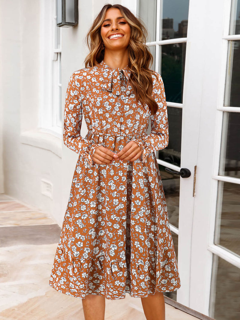 Minka Long Sleeve Midi Dress