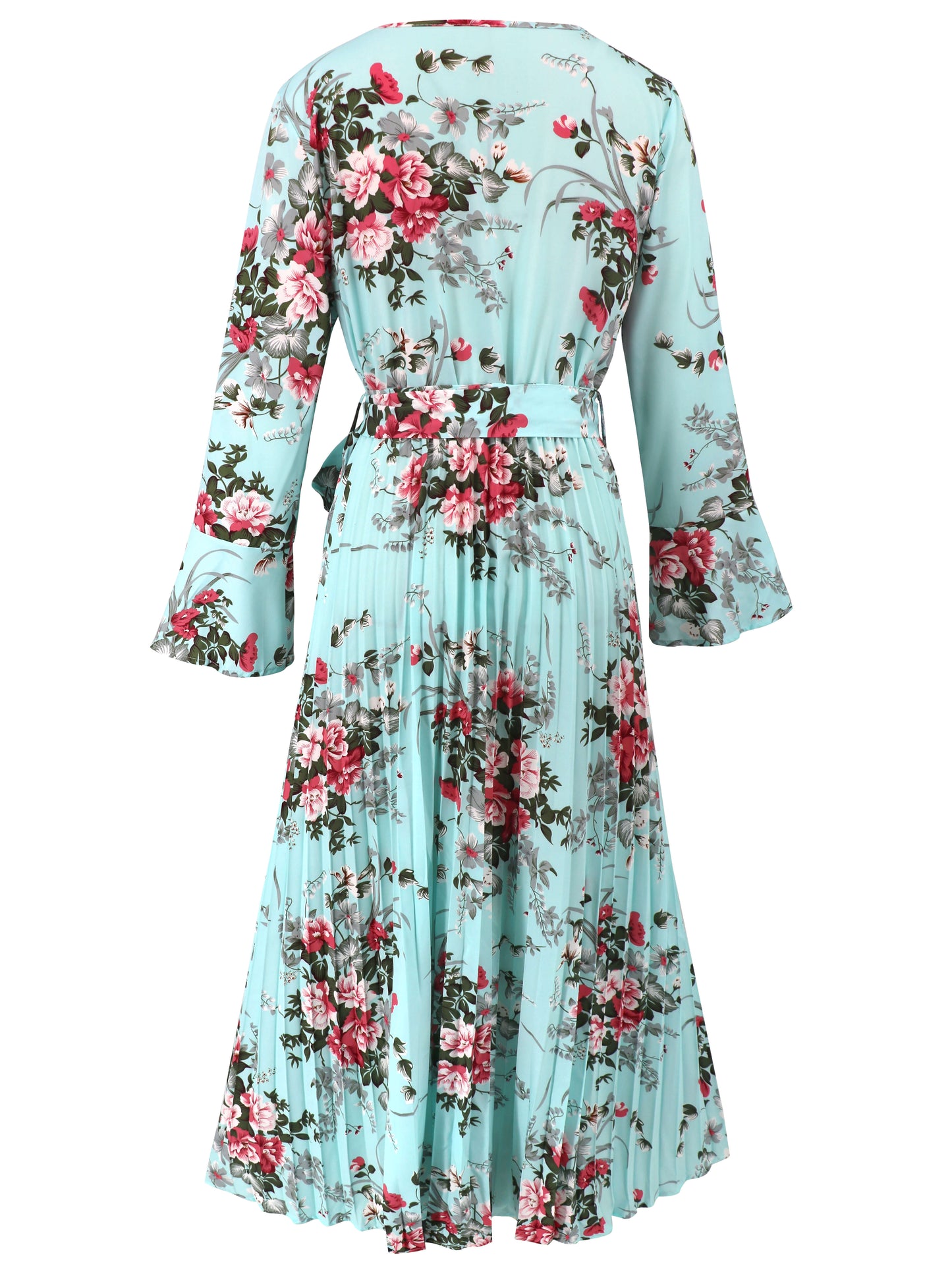 Garden Romance Plisse Maxi Dress - Blue
