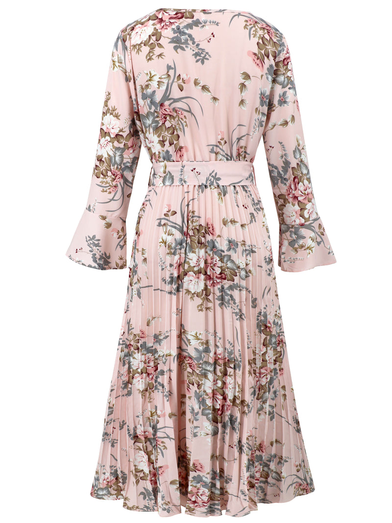 Garden Romance Plisse Maxi Dress - Pink