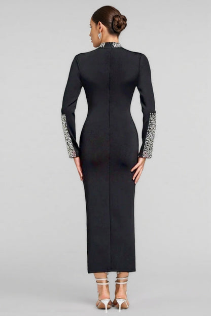 Yetta Crystal Detail Bandage Maxi Dress