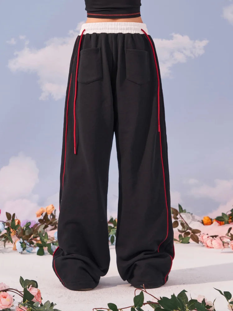 Letter Baggy Sweatpants Y2k Goth Jogging Pant