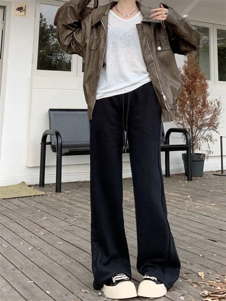 Gray Oversize Sweatpants Korean Harajuku Cotton Jogging Pant