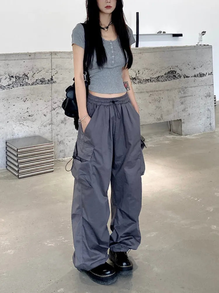 Harajuku Parachute Baggy Cargo Y2k Edgy Jogging Pant