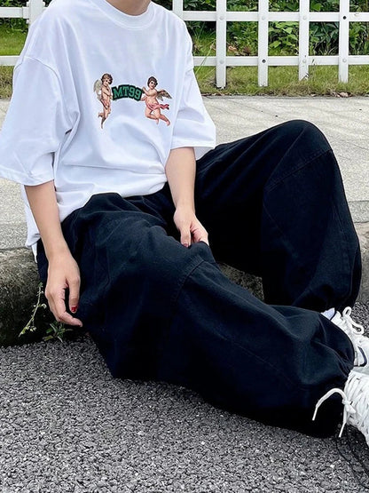 Khaki Oversize Cargo Harajuku Wide Leg Pant