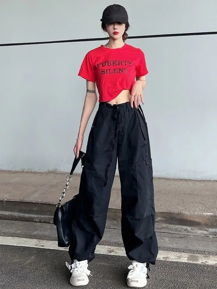 Retro Green Cargo Y2k Harajuku Oversize Wide Leg Pant