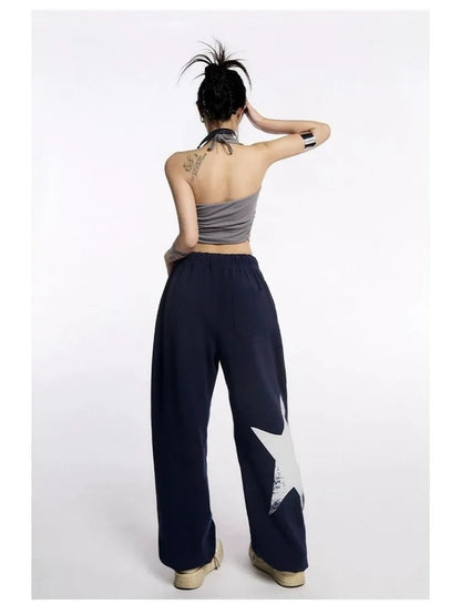 Star Sweatpants Kpop Oversized Jogging Harajuku Wide Leg Pant