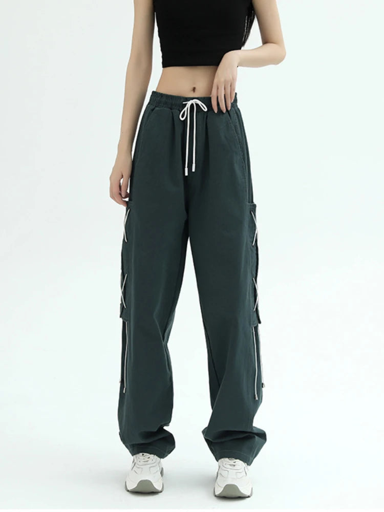 Hippie Harajuku Green Cargo American Oversize Pant