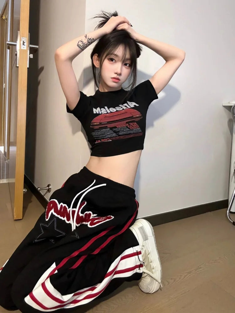 Star Baggy Y2k Retro Striped Sweatpants Pant