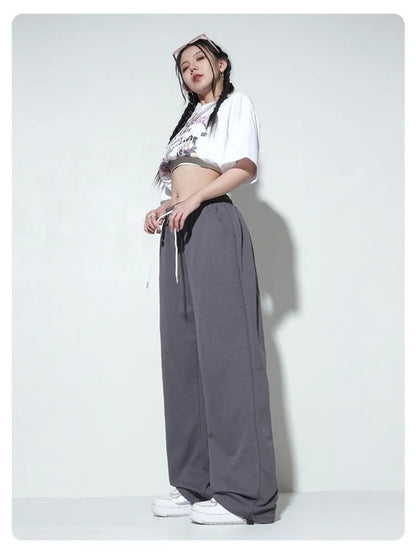 Gray Oversize Y2k Sweatpants Harajuku Letter Jogging Sports Pant