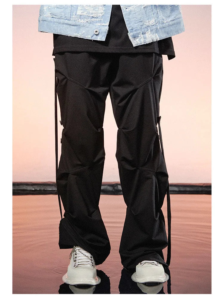 Techwear Hippie Gray Cargo Parachute Y2k Oversize Black Mopping Pant
