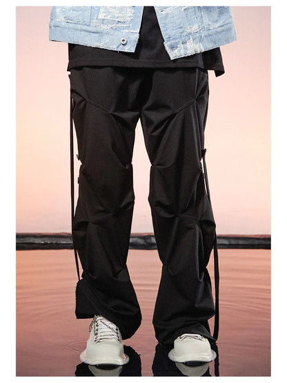 Techwear Hippie Gray Cargo Parachute Y2k Oversize Black Mopping Pant