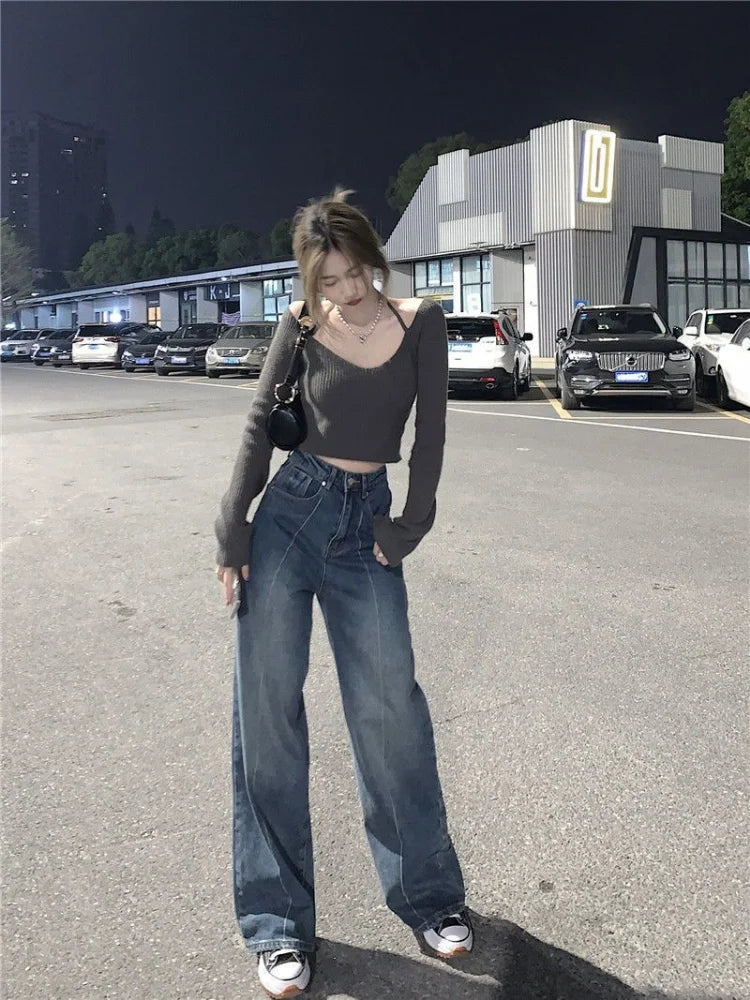Baggy Y2k Oversize Distressed Wide Leg Denim Pant
