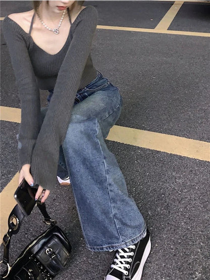 Baggy Y2k Oversize Distressed Wide Leg Denim Pant
